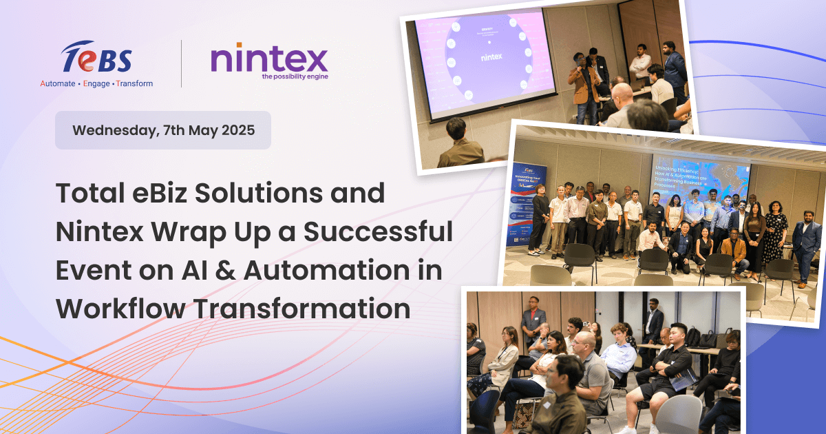 Total eBiz Solutions and Nintex Wrap Up a Successful Event on AI & Automation in Workflow Transformation